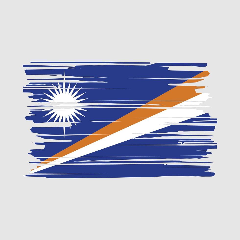 Marshall Islands Flag Brush vector