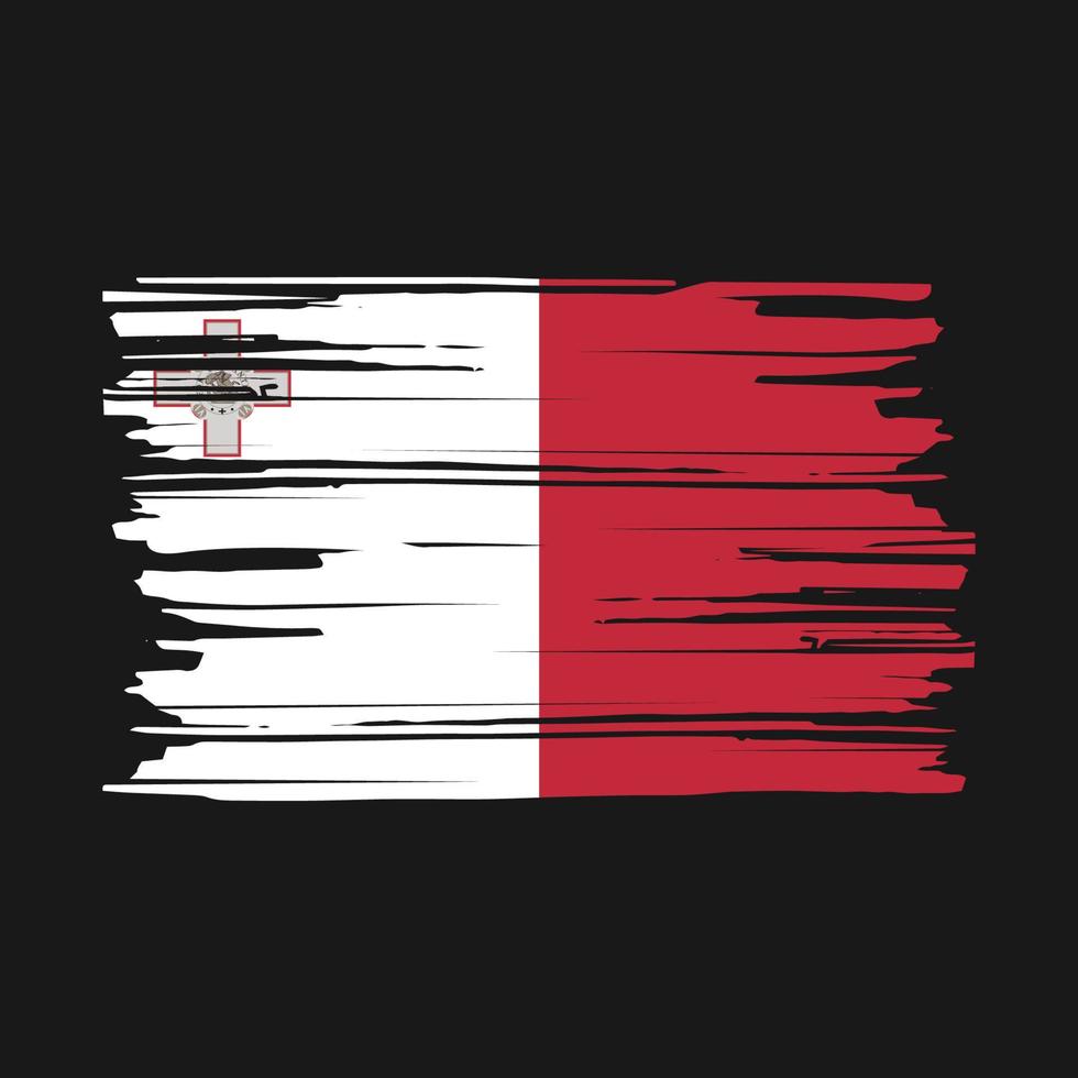 Malta Flag Brush vector