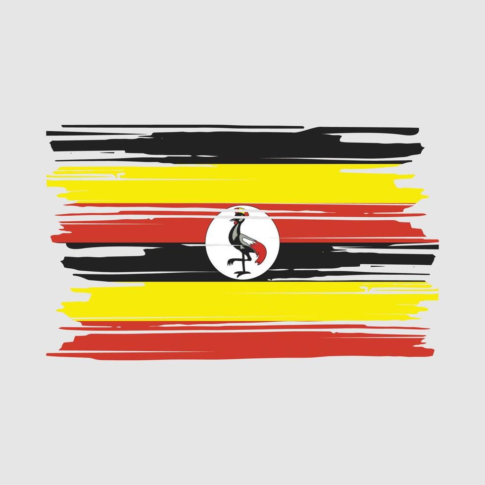 Uganda Flag Brush vector