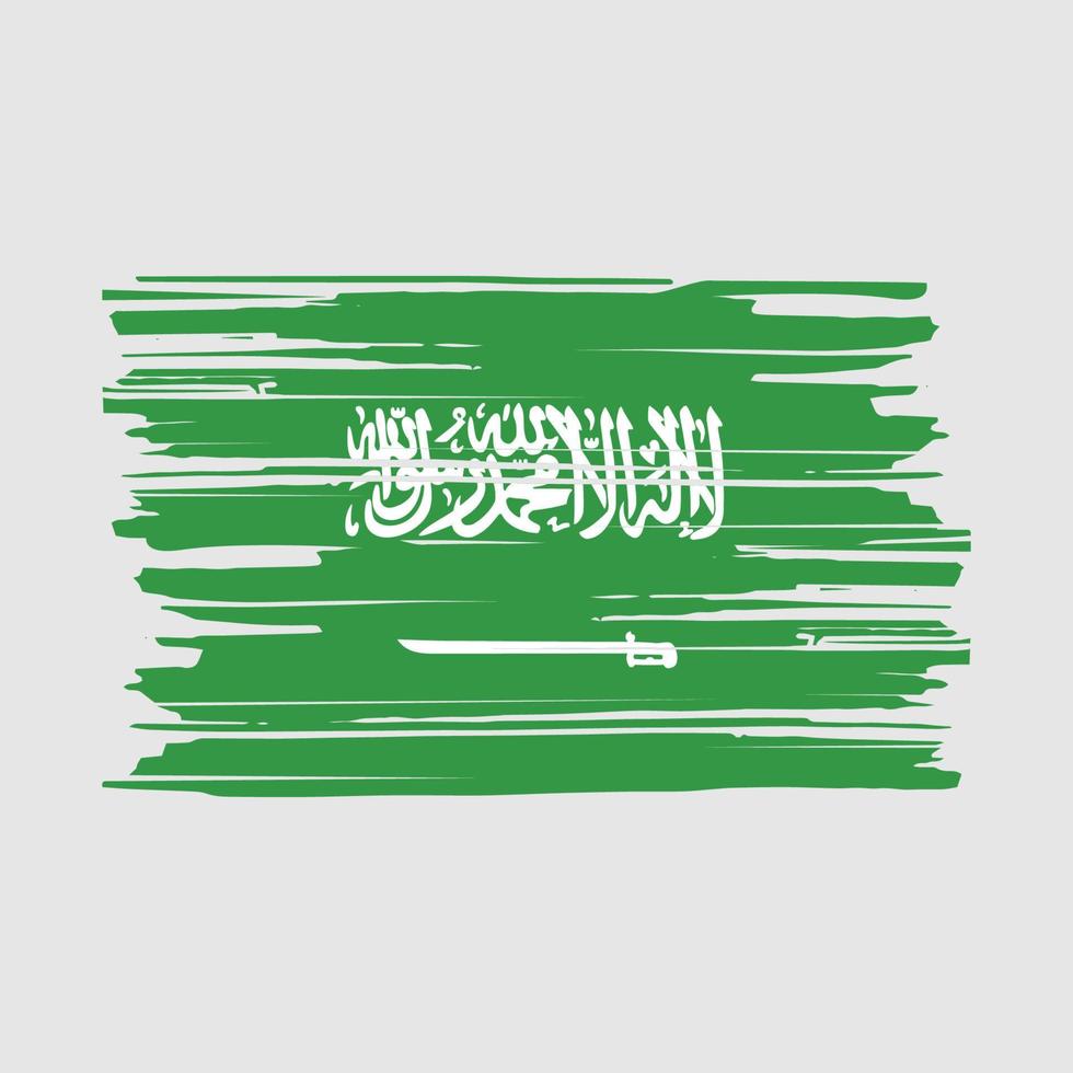 cepillo de bandera de arabia saudita vector