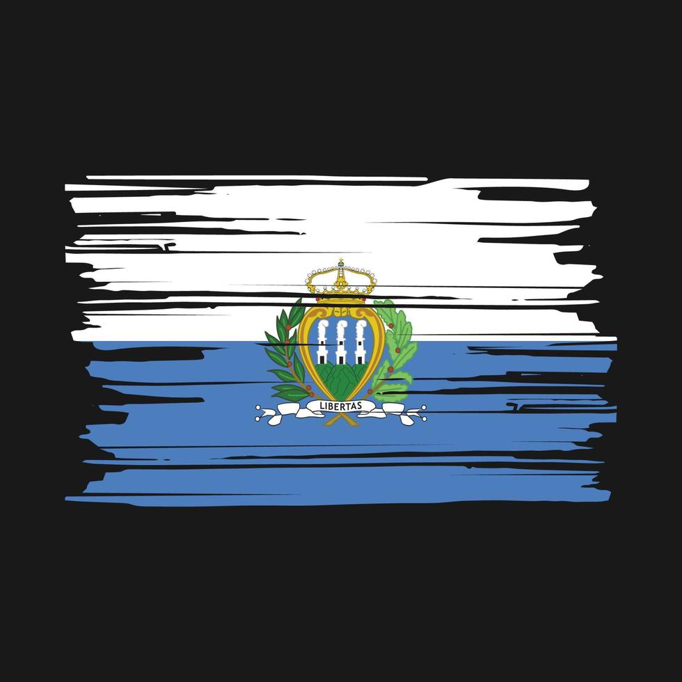 San Marino Flag Brush vector