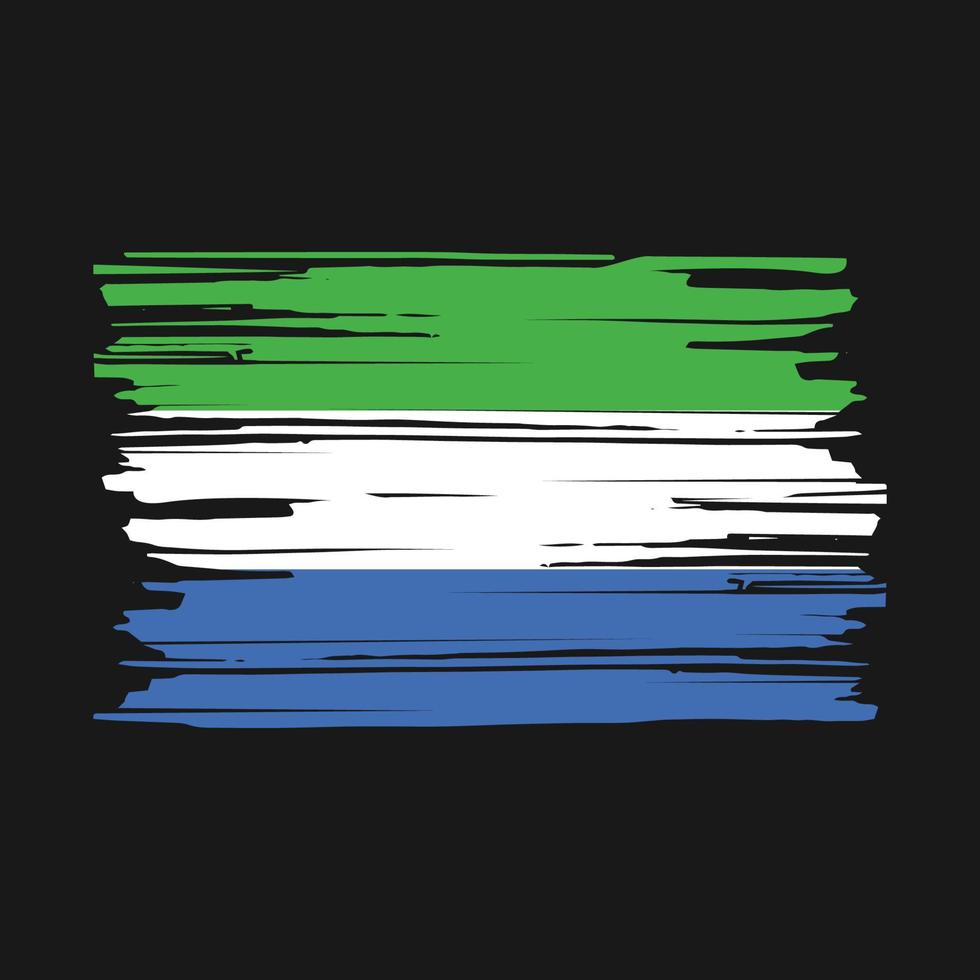 Sierra Leone Flag Brush vector