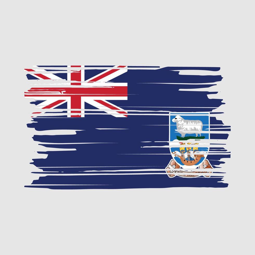 cepillo de bandera de las islas malvinas vector