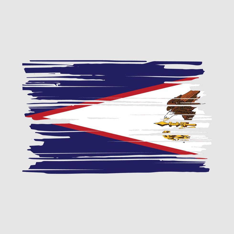 cepillo de bandera de samoa americana vector