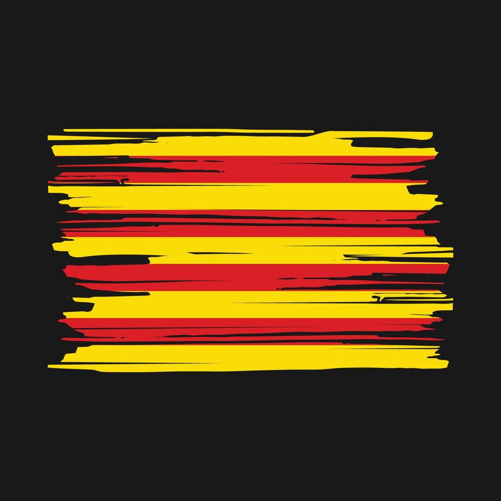 Catalonia Flag Brush vector