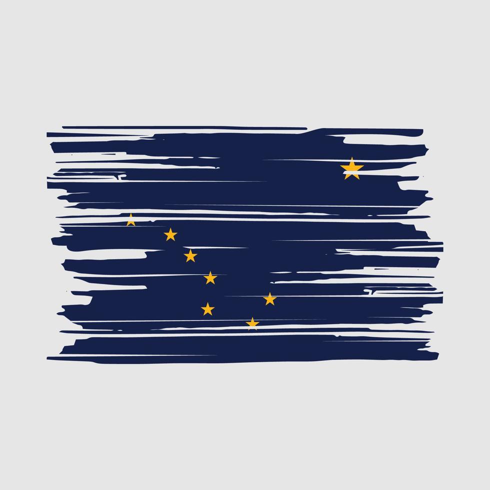 Alaska Flag Brush vector