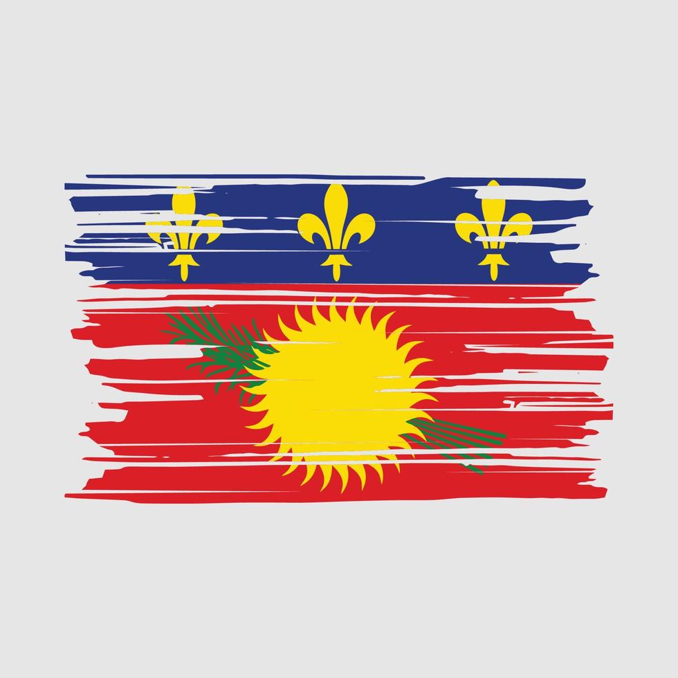 Guadeloupe Flag Brush vector