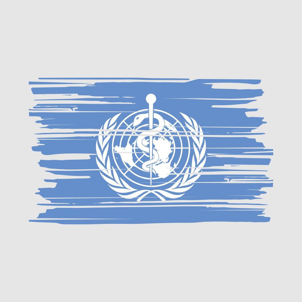 WHO Flag Brush vector