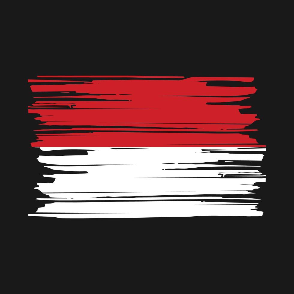 Monaco Flag Brush vector