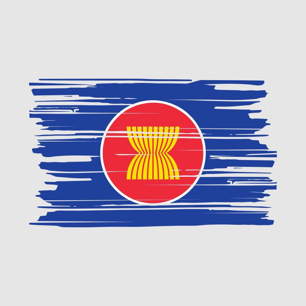 cepillo de la bandera de la asean vector