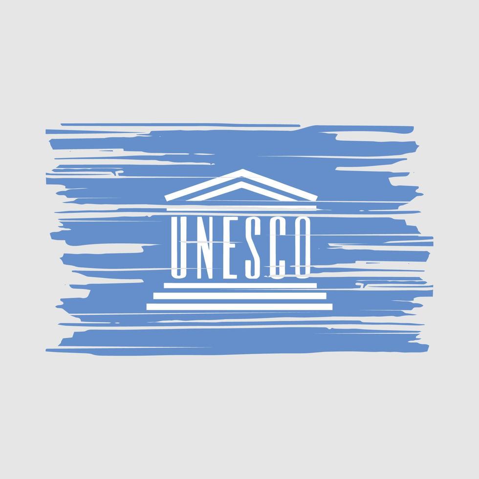 Unesco Flag Brush vector