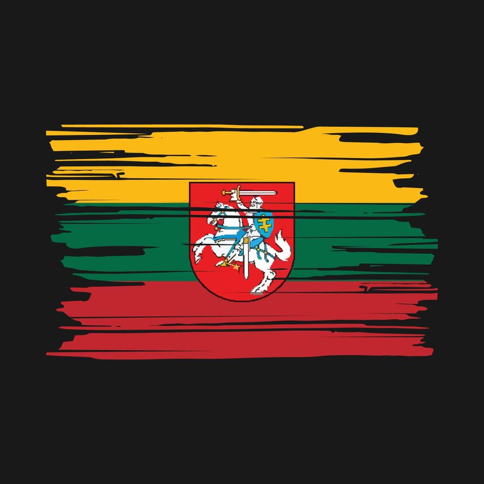 Lithuania Flag Brush vector