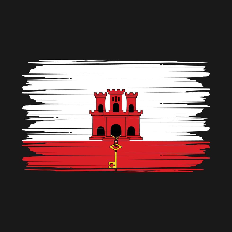 Gibraltar Flag Vector