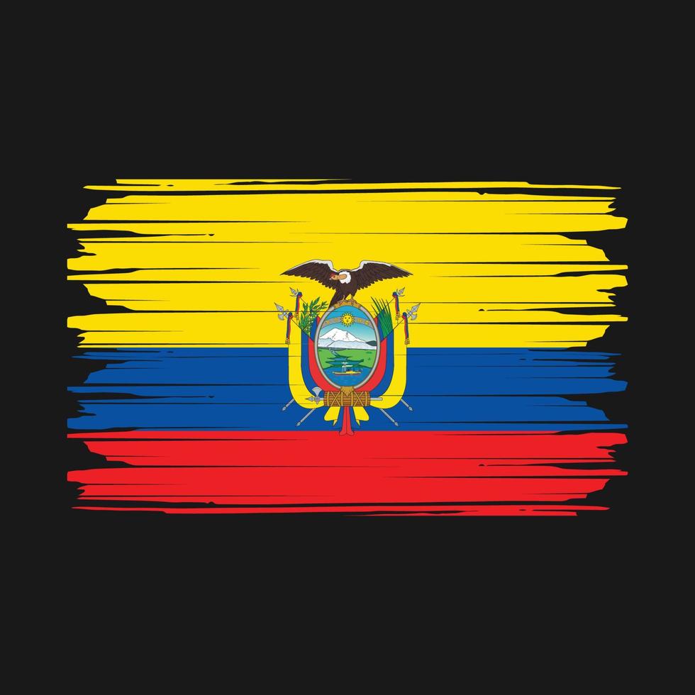 vector de bandera de ecuador