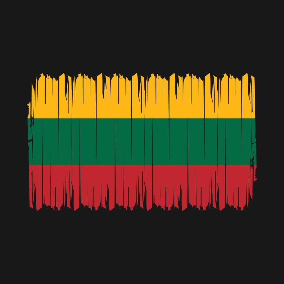 Lithuania Flag Brush Vector Illustration