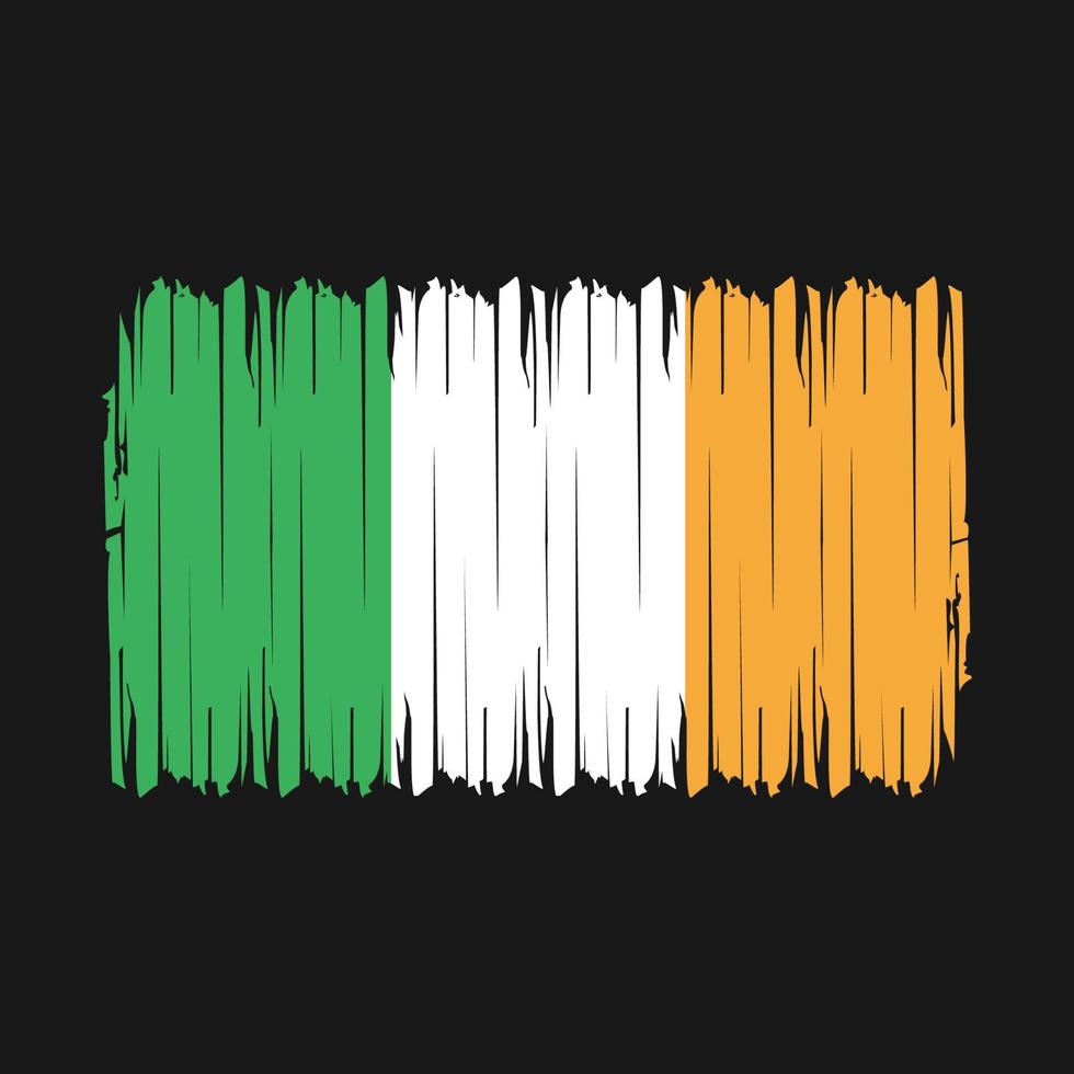Ireland Flag Brush Vector Illustration