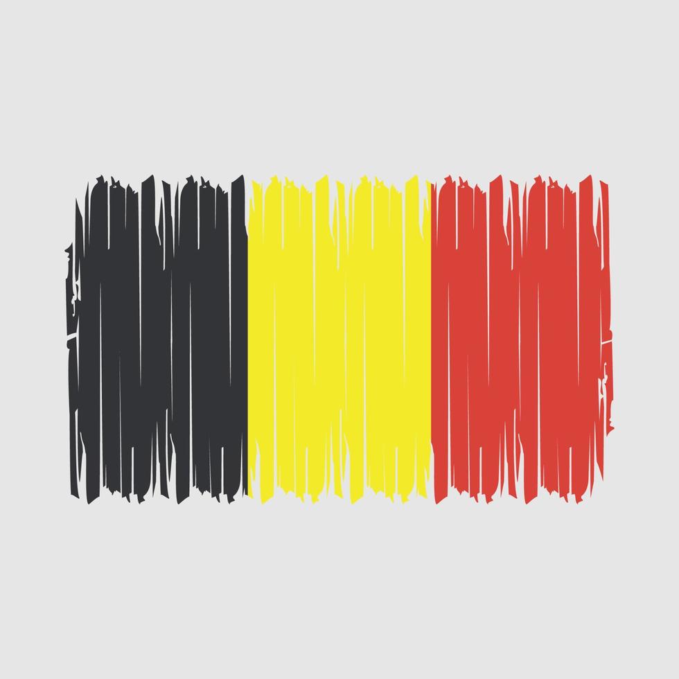 Belgium Flag Brush Vector Illustration