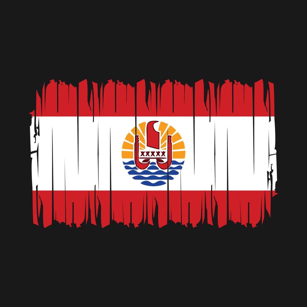 French Polynesia Flag Brush Vector