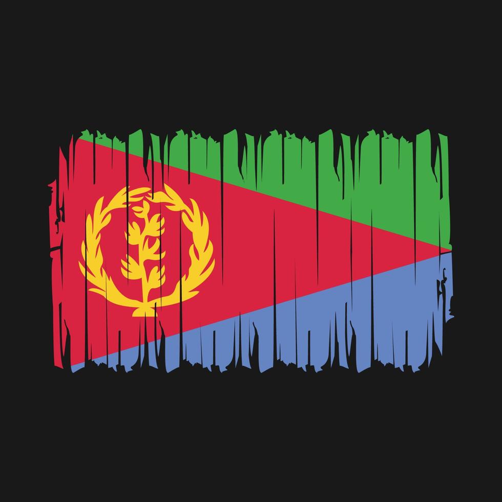 Eritrea Flag Brush Vector