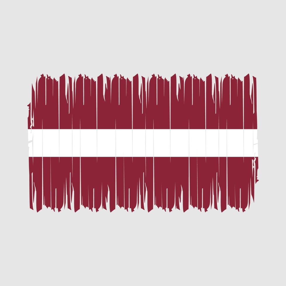 Latvia Flag Brush Vector Illustration