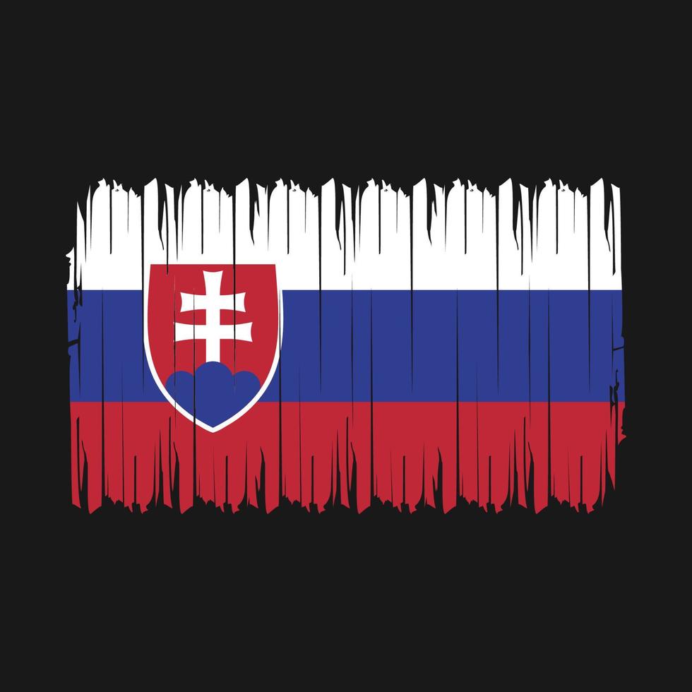 Slovakia Flag Brush Vector Illustration