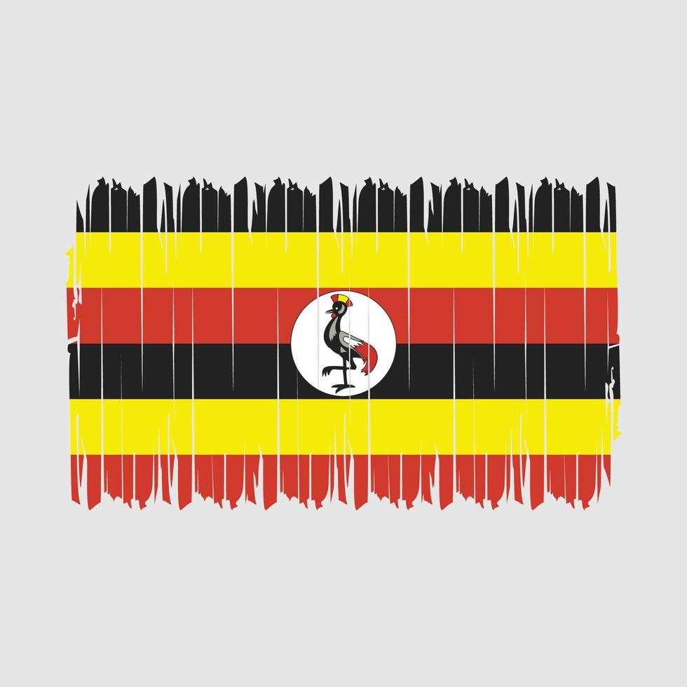 Uganda Flag Brush Vector Illustration