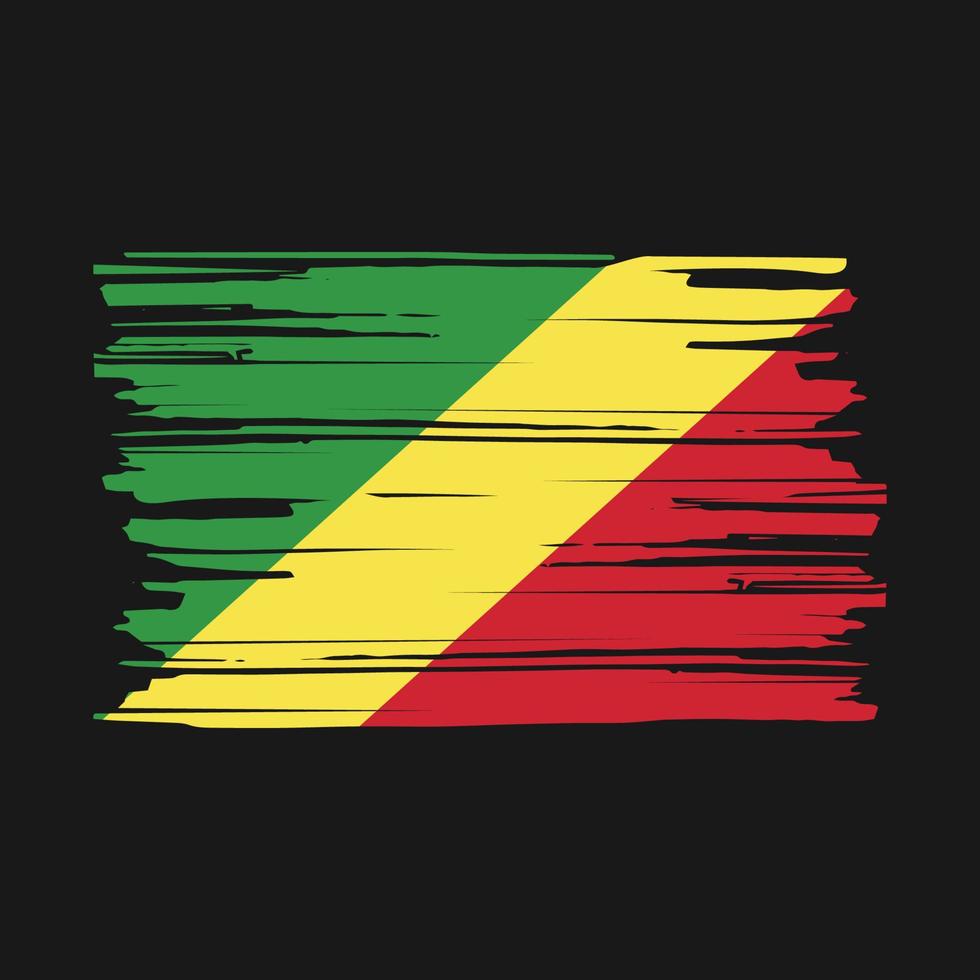 Congo Flag Brush vector