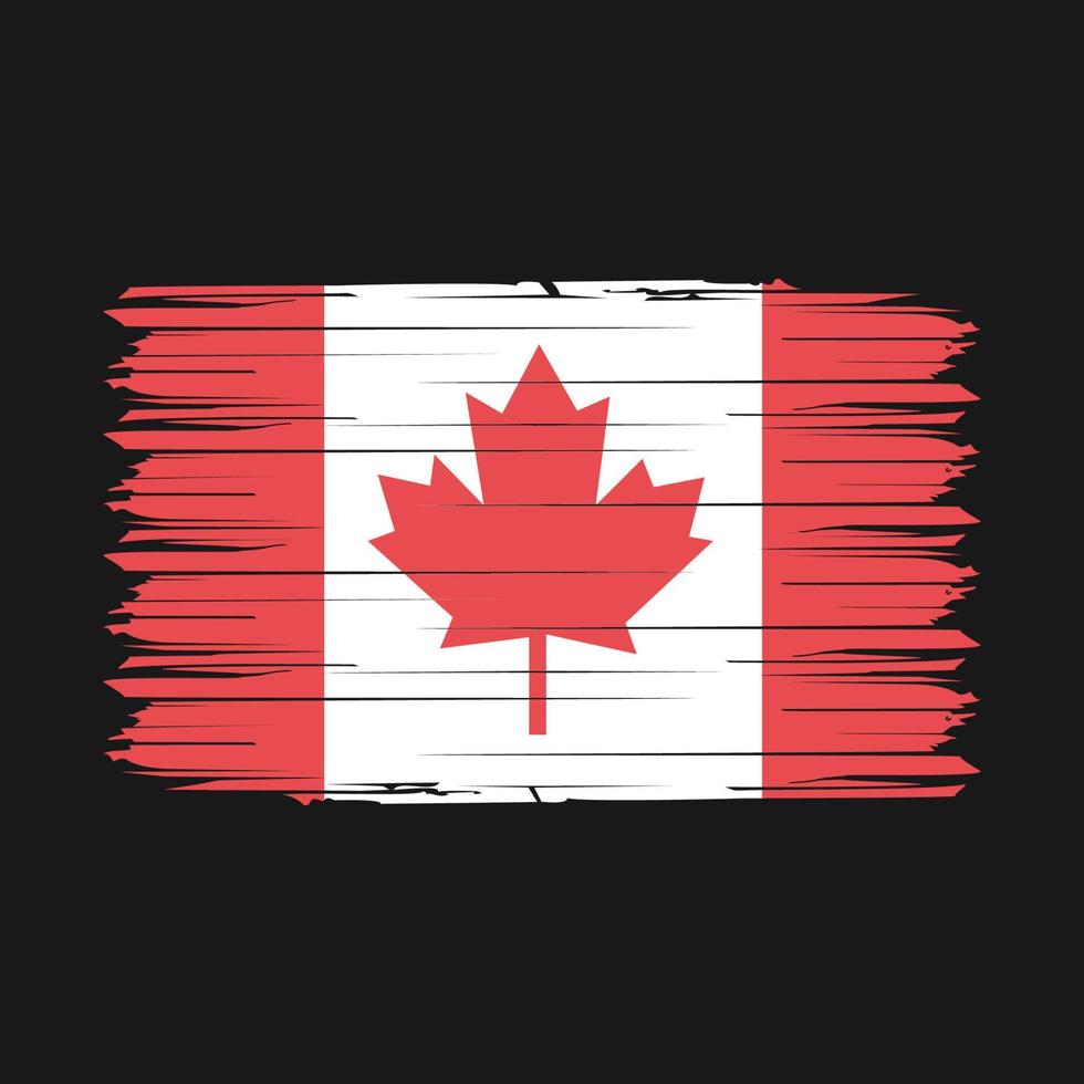 Canada Flag Brush Vector Illustration