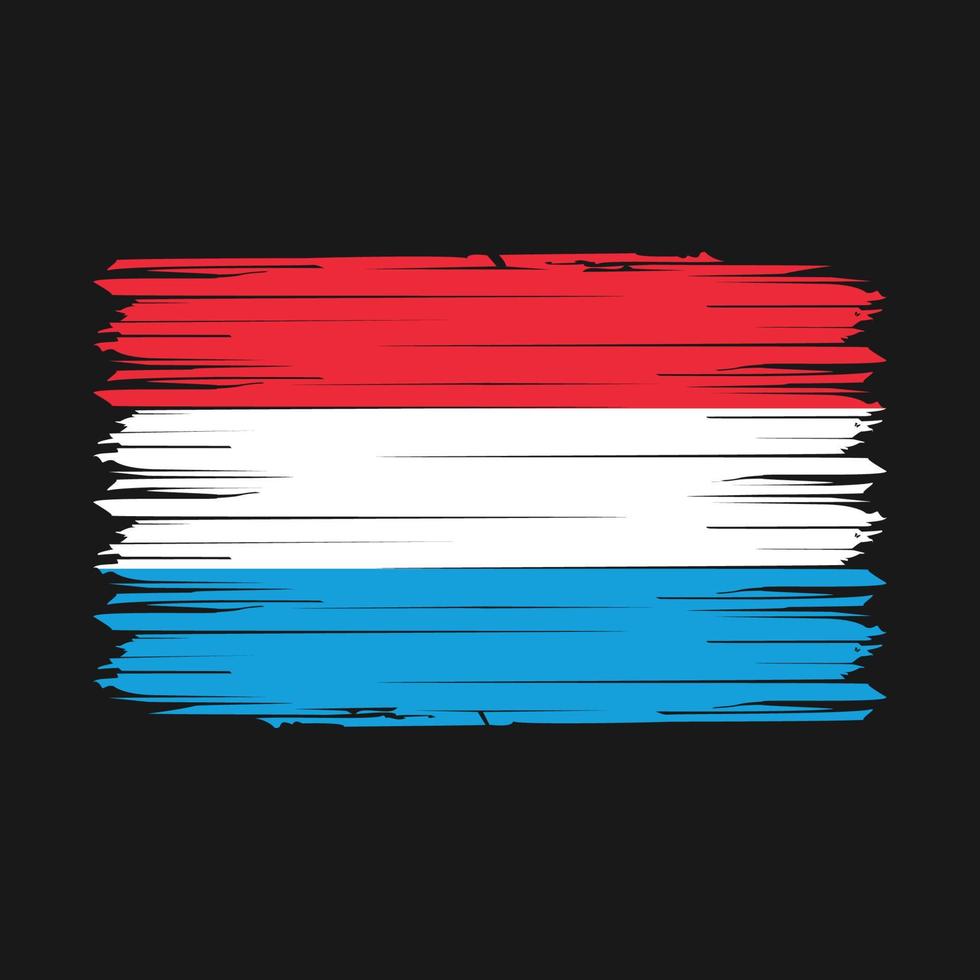 ilustración de vector de pincel de bandera de luxemburgo