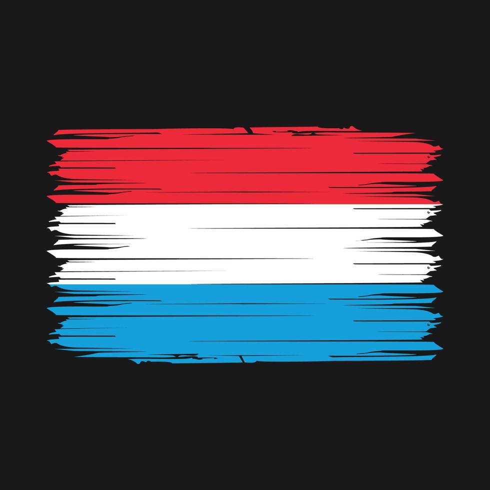 Luxembourg Flag Brush Vector Illustration