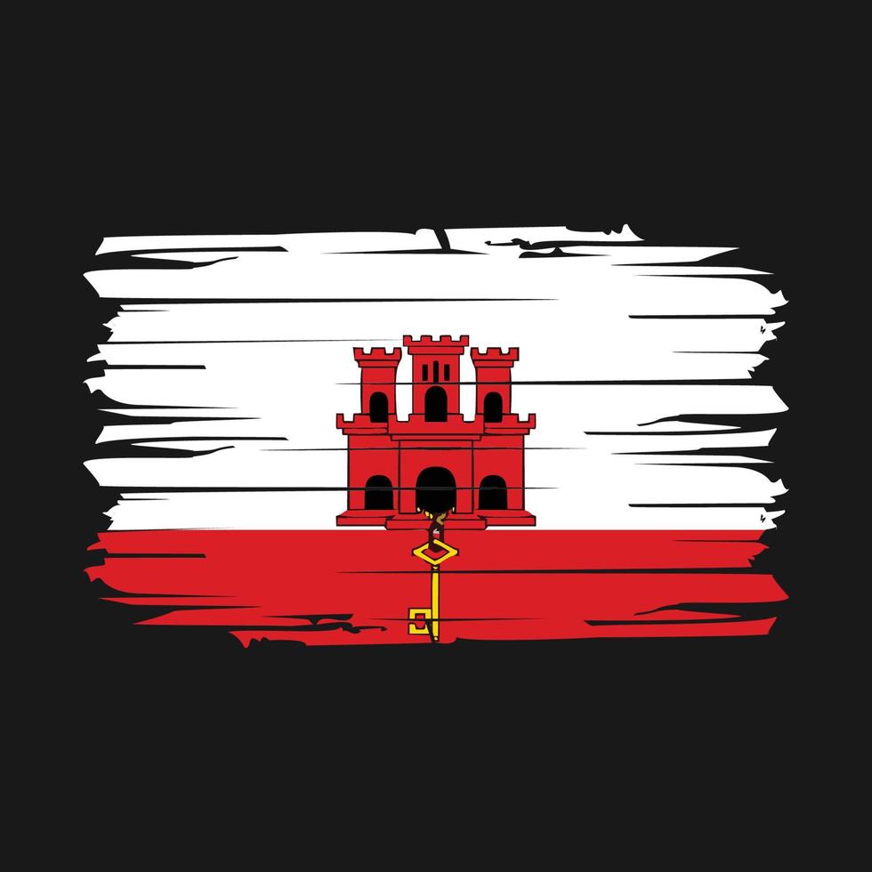 vector de pincel de bandera de gibraltar