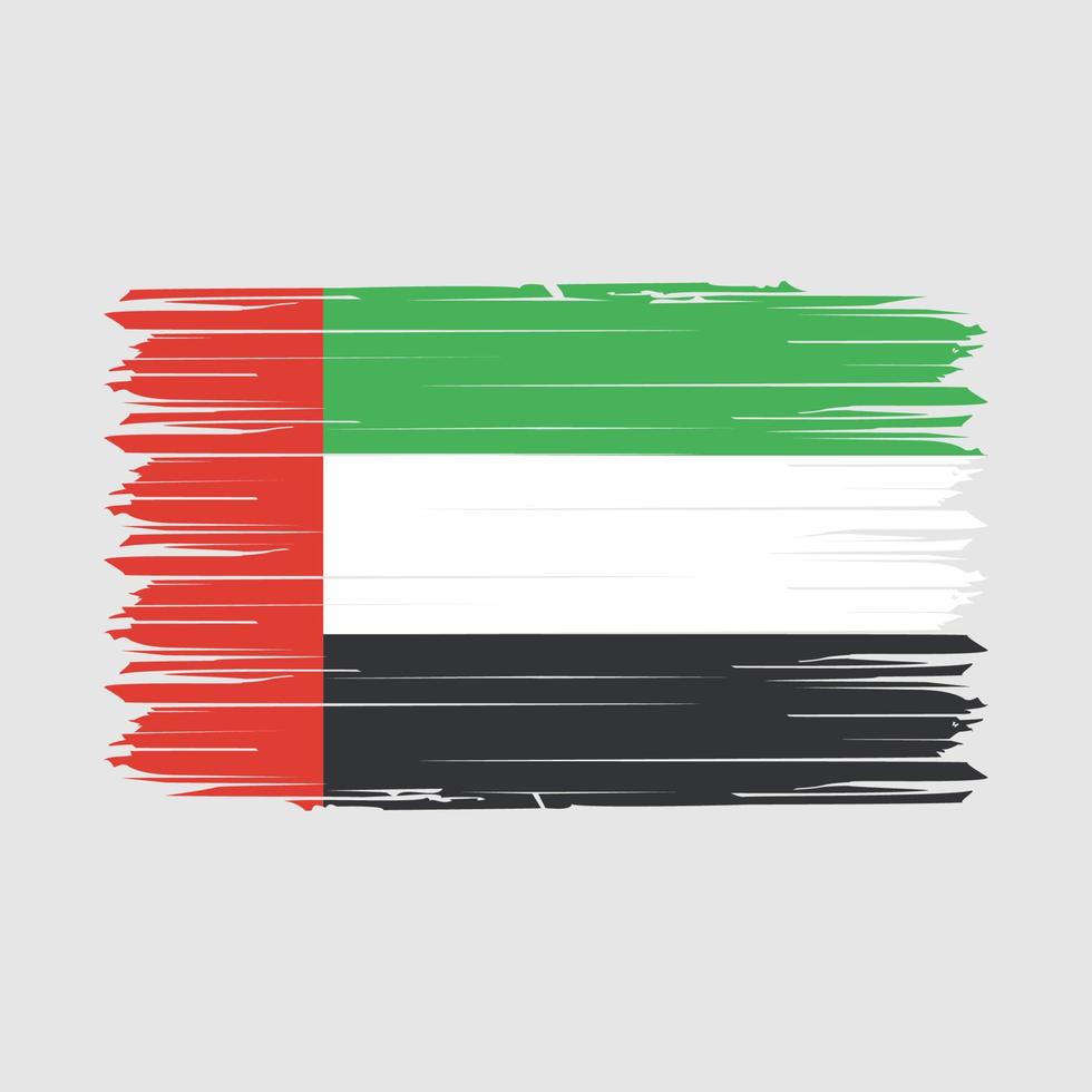 UAE Flag Brush Vector Illustration