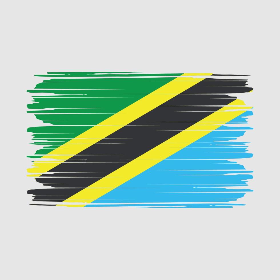 vector de bandera de tanzania