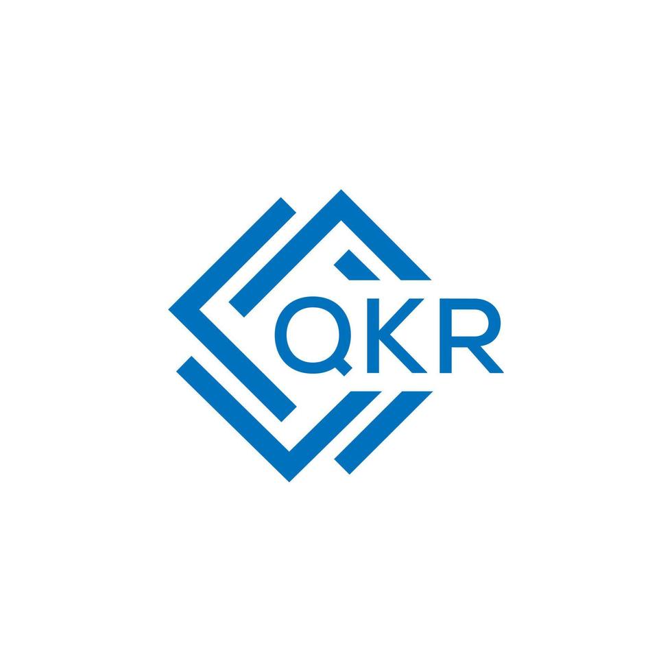 QKR letter logo design on white background. QKR creative circle letter logo concept. QKR letter design. vector