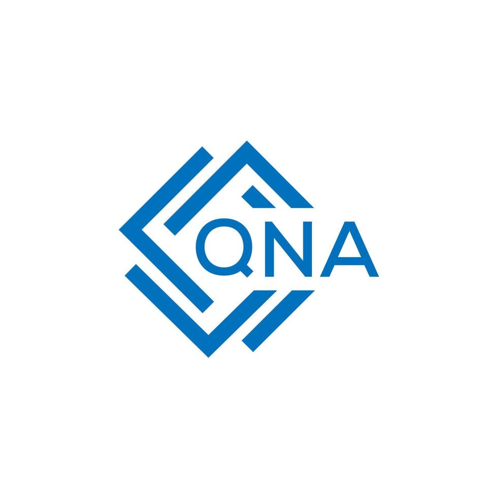 QNA letter logo design on white background. QNA creative circle letter logo concept. QNA letter design. vector