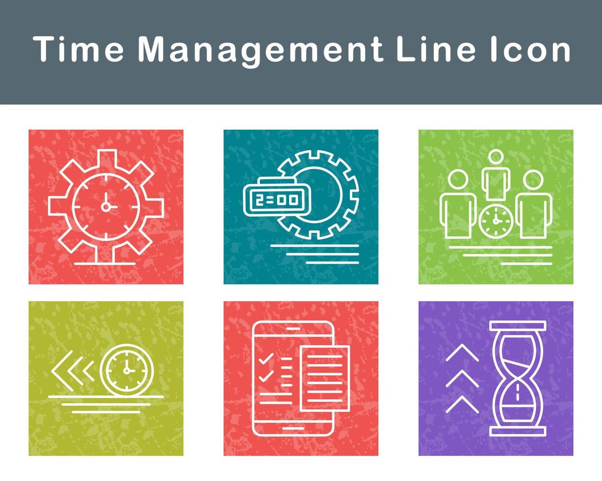 Time Management Vector Icon Set