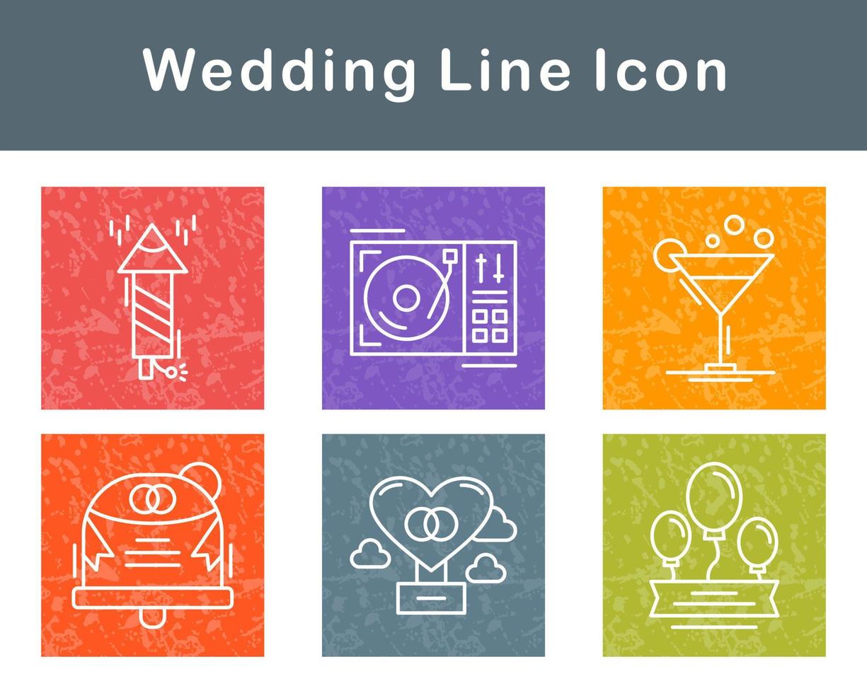 Boda vector icono conjunto