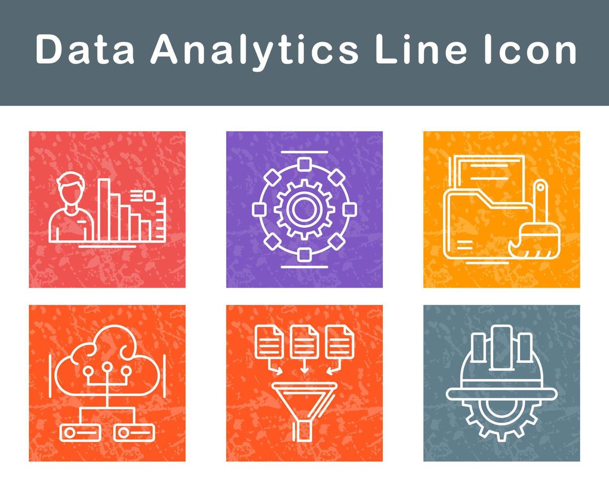 datos analítica vector icono conjunto