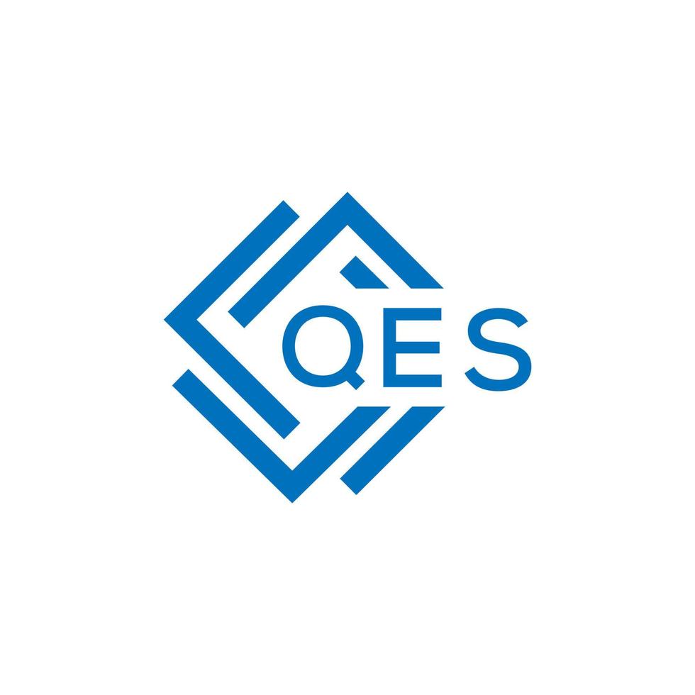 QES letter logo design on white background. QES creative circle letter logo concept. QES letter design. vector