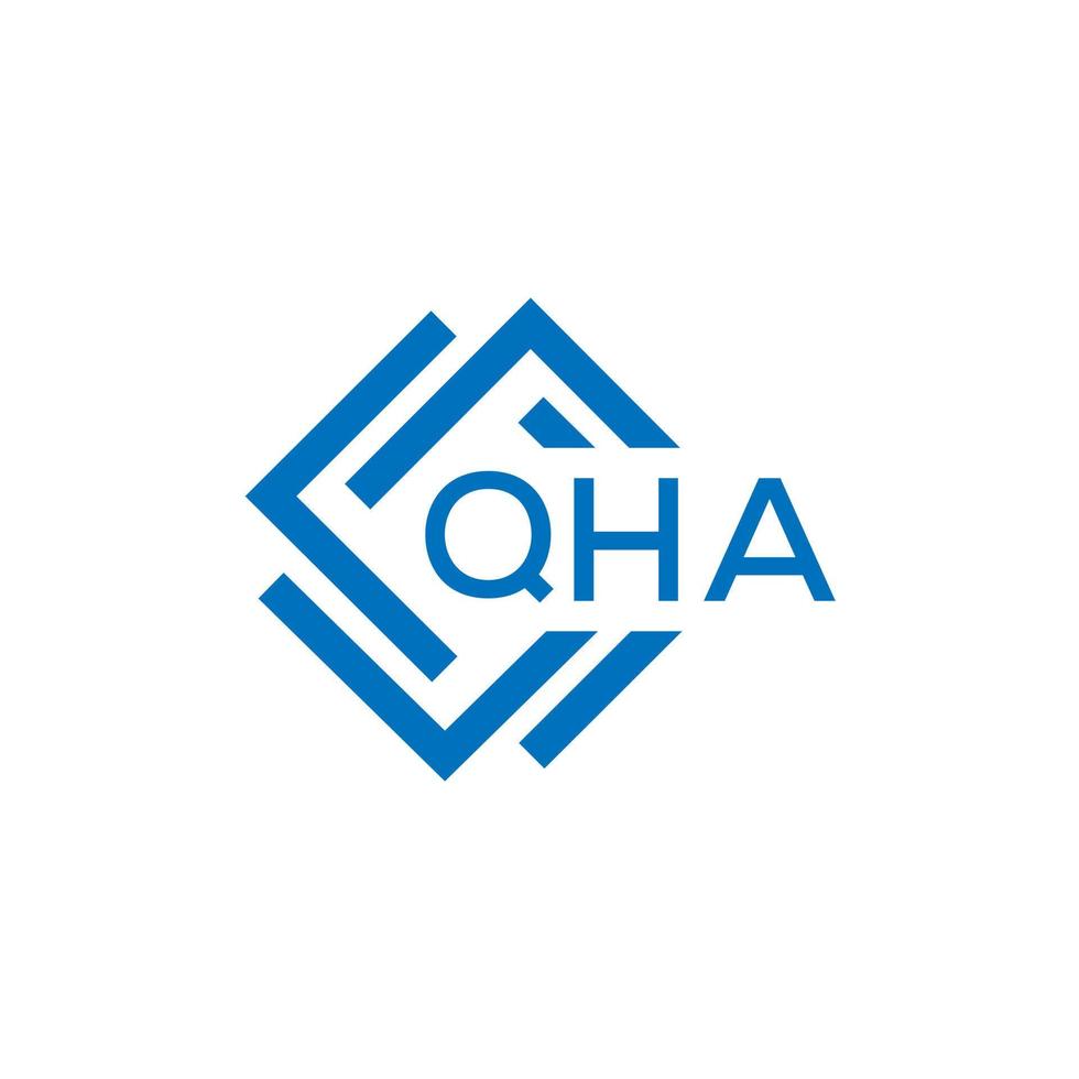 QHA letter logo design on white background. QHA creative circle letter logo concept. QHA letter design.QHA letter logo design on white background. QHA c vector