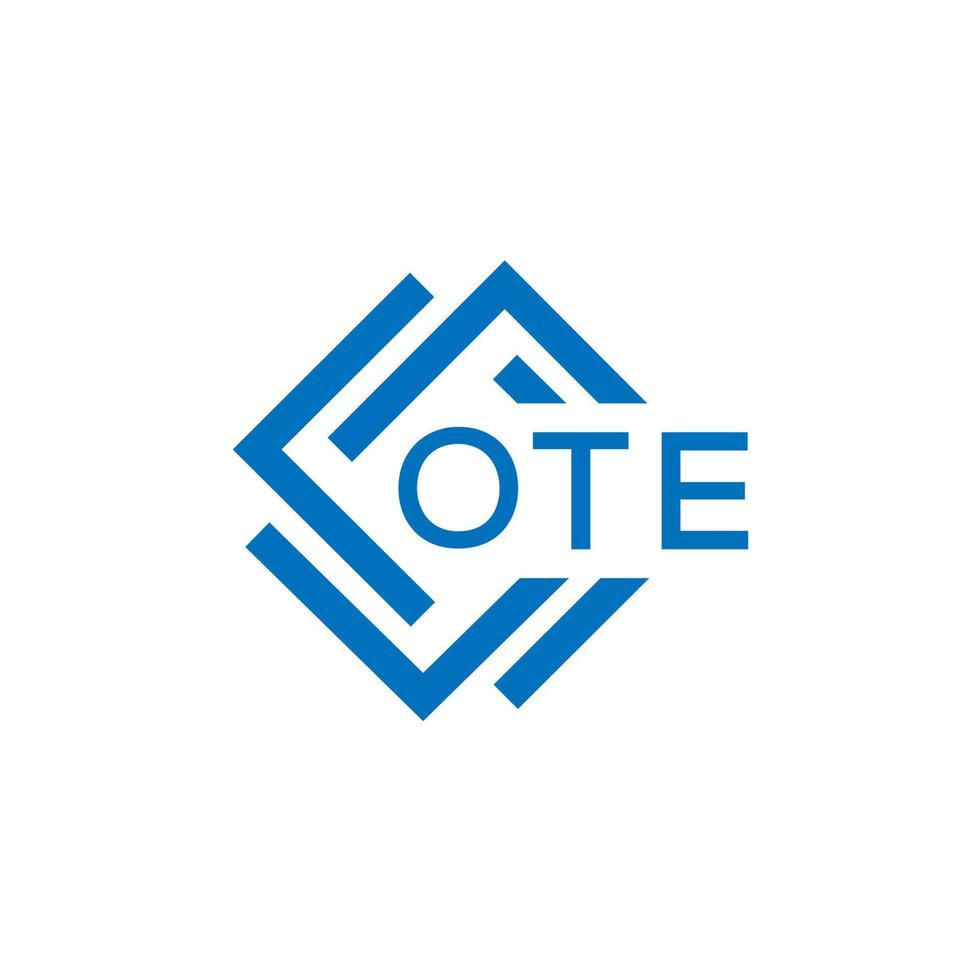 OTE letter logo design on white background. OTE creative circle letter logo concept. OTE letter design. vector