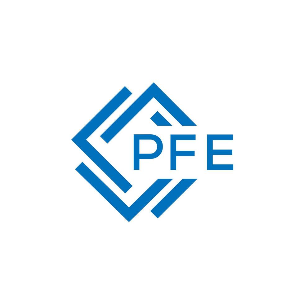 pfe letra logo diseño en blanco antecedentes. pfe creativo circulo letra logo concepto. pfe letra diseño. vector