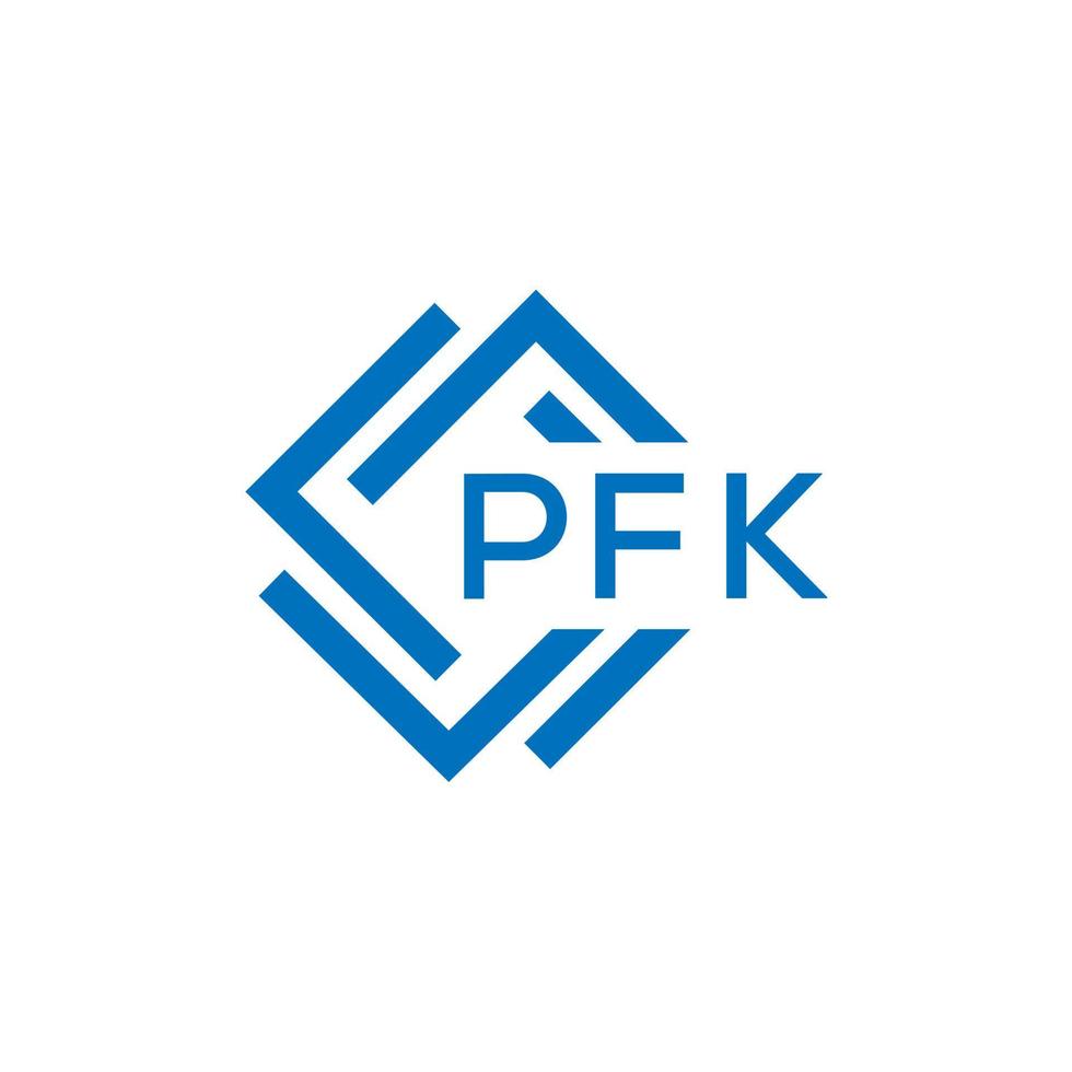 PFK letter logo design on white background. PFK creative circle letter logo concept. PFK letter design. vector