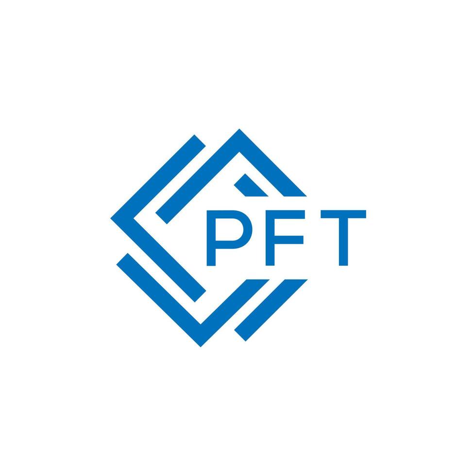 pft letra logo diseño en blanco antecedentes. pft creativo circulo letra logo concepto. pft letra diseño. vector