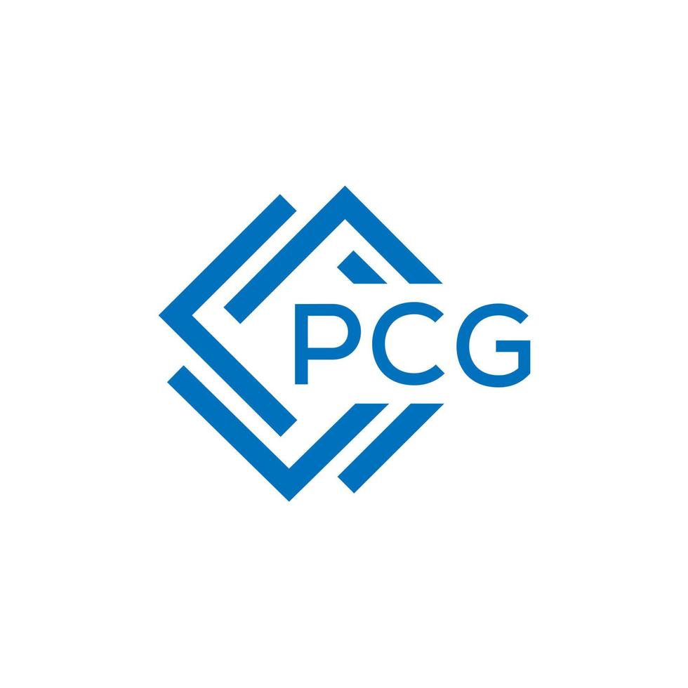 PCG letter logo design on white background. PCG creative circle letter