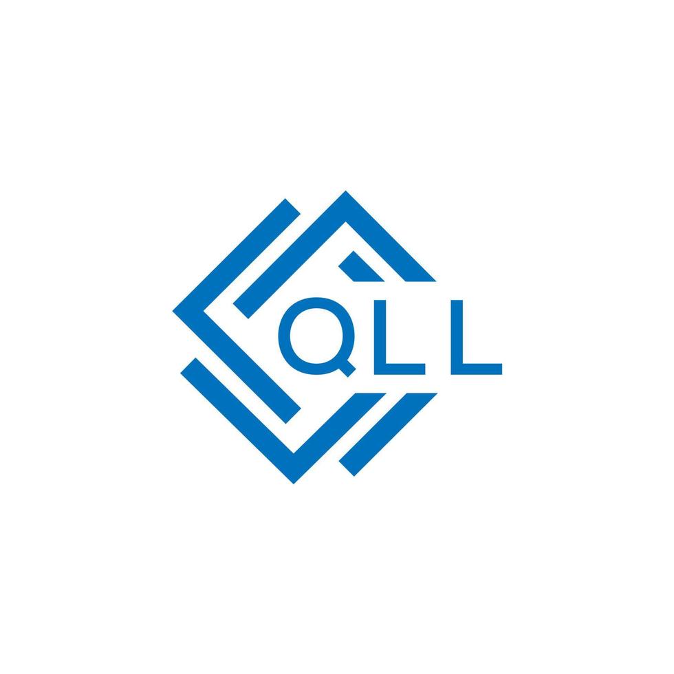 QLL letter logo design on white background. QLL creative circle letter logo concept. QLL letter design. vector
