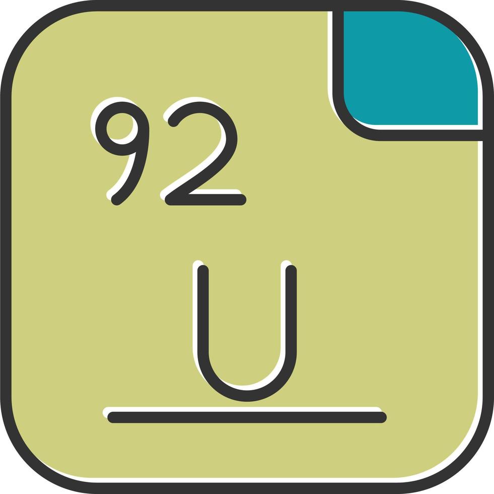 uranio vector icono