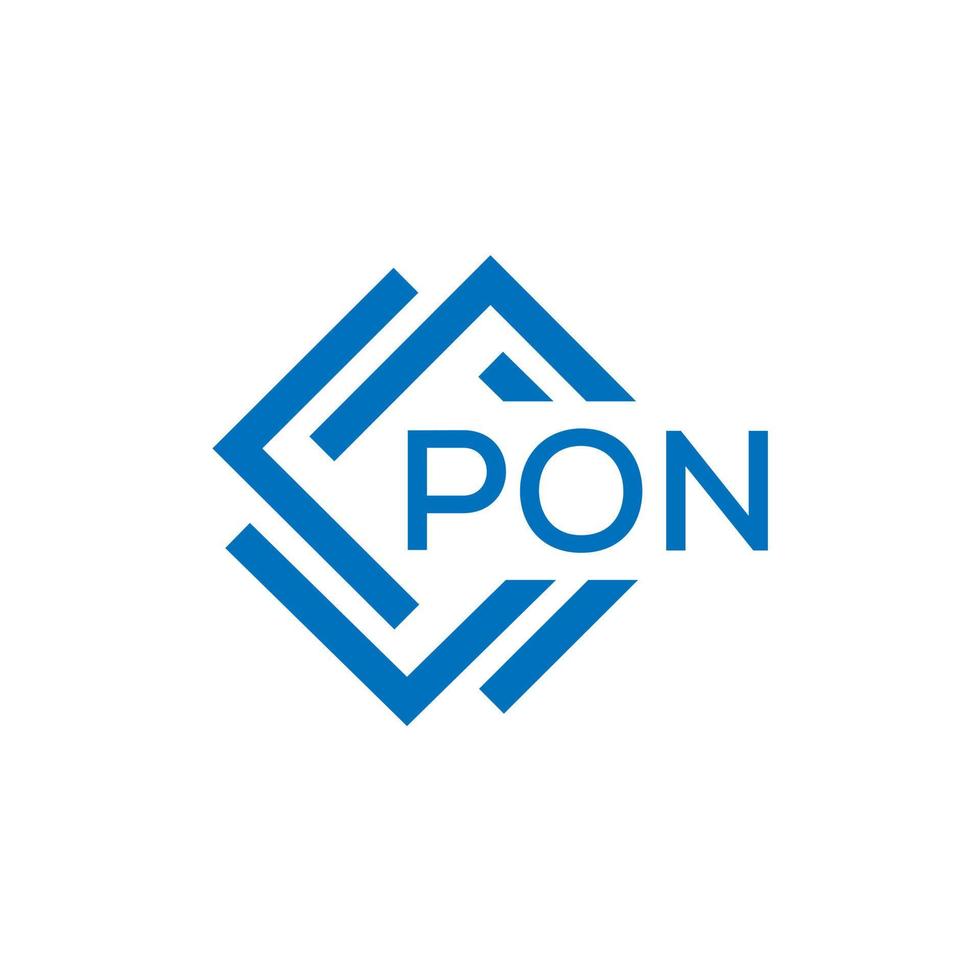 PON letter logo design on white background. PON creative circle letter logo concept. PON letter design. vector