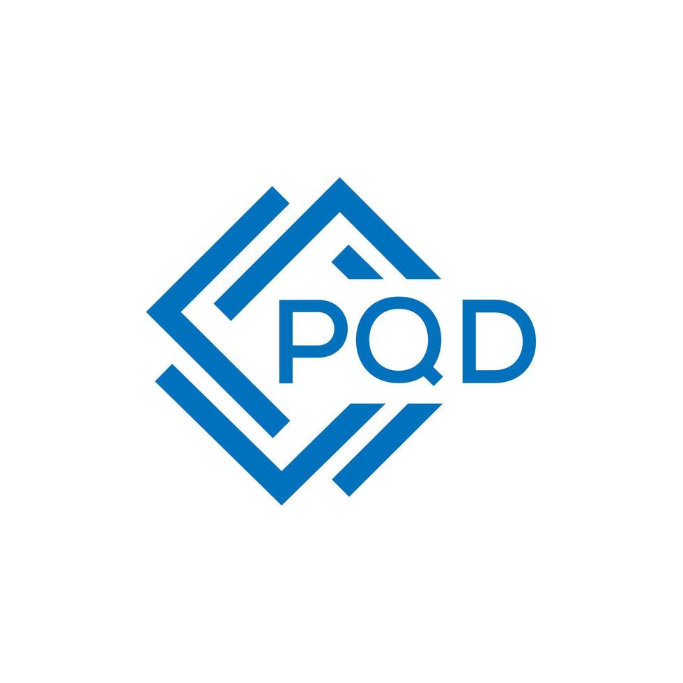 PQD letter logo design on white background. PQD creative circle letter logo concept. PQD letter design. vector