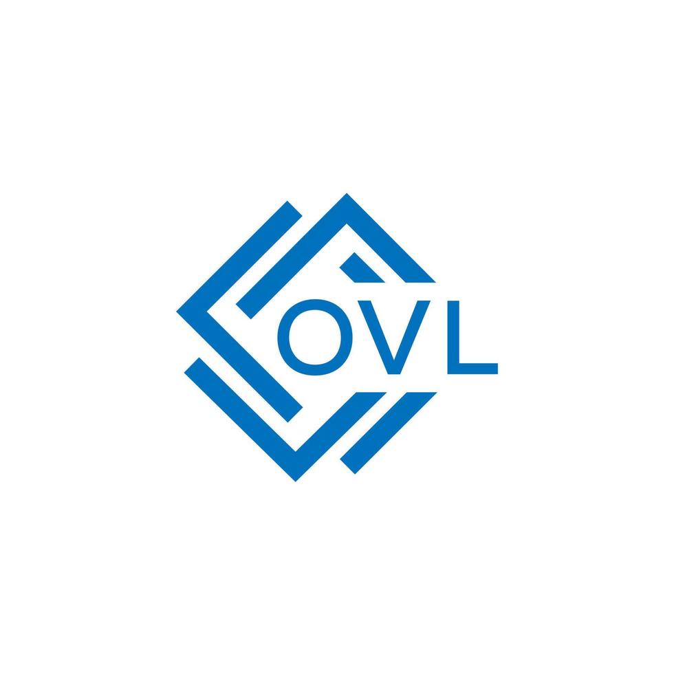 OVL letter logo design on white background. OVL creative circle letter logo concept. OVL letter design. vector